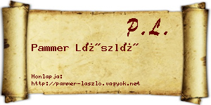 Pammer László névjegykártya